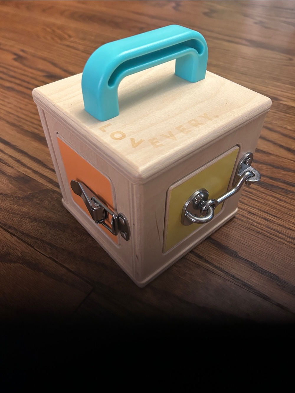 Lovevery Wooden Lock Box latches “ The Realist” Montessori Learning Toy